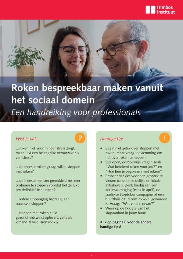 Roken bespreekbaar maken vanuit het sociaal domein