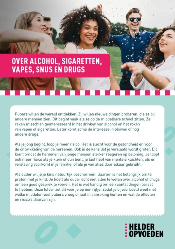 Over alcohol, sigaretten, vapes, snus en drugs