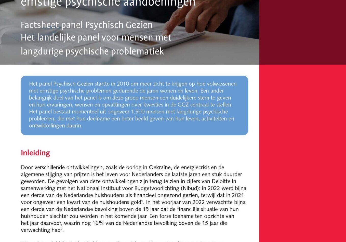 AF2117 Financiële situatie van mensen met ernstige psychische aandoeningen